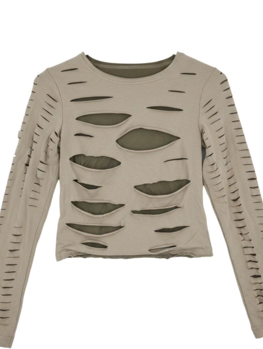AKIRA Taupe  Long-Sleeve  Top